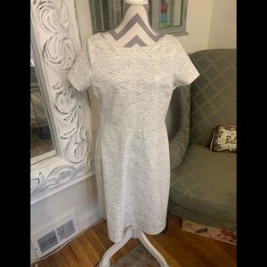 Ivanka Trump size 14 gray & white dress
